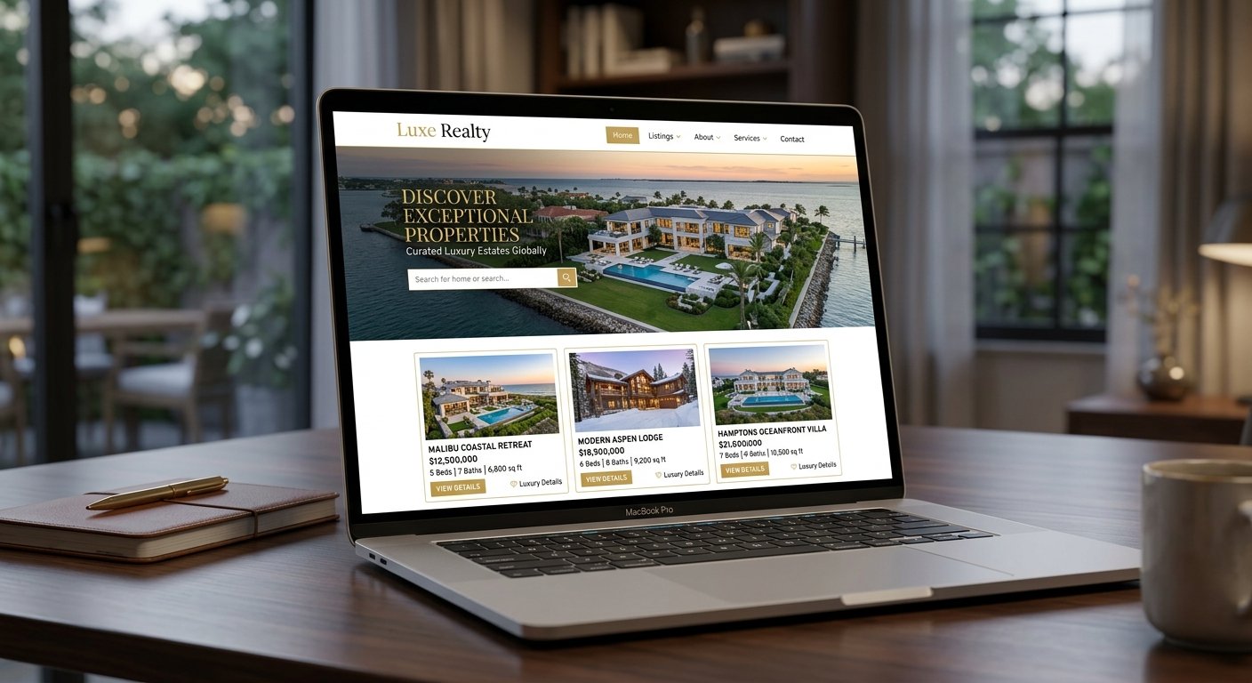 Luxe Realty luxury real estate branding and website
